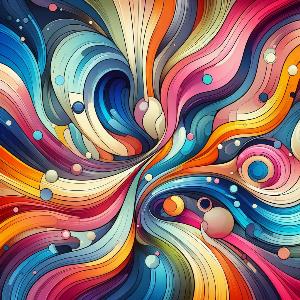 colorful abstract art poster with geometric shapes (49)